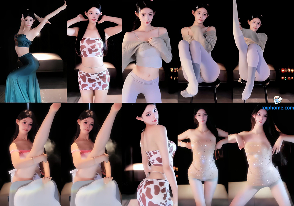 【虎牙 绘*】尤物舞姬身材苗条 肌肤白皙动人性感热舞！(8V/23分)