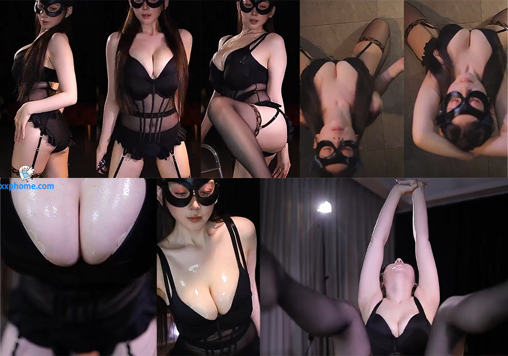 【斗鱼 黎一】猫女面具精油抖胸大尺内衣定制热舞！(2V/8分53)