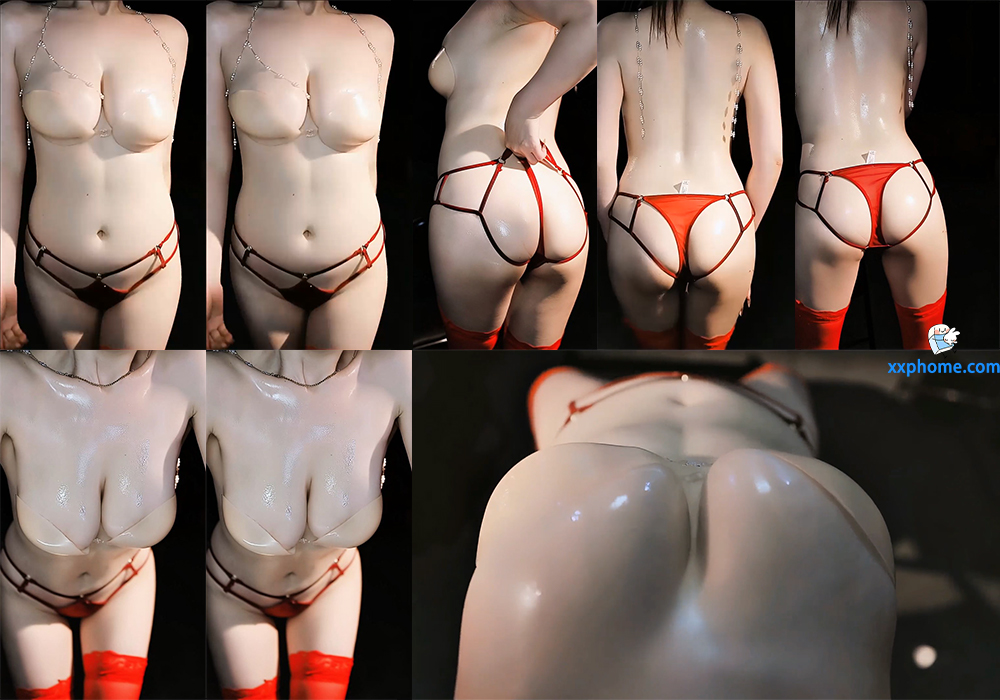 【斗鱼 黎*】高定新品大尺乳贴定制热舞 丁字顶臀 湿润精油巨乳！(1V/4分10)